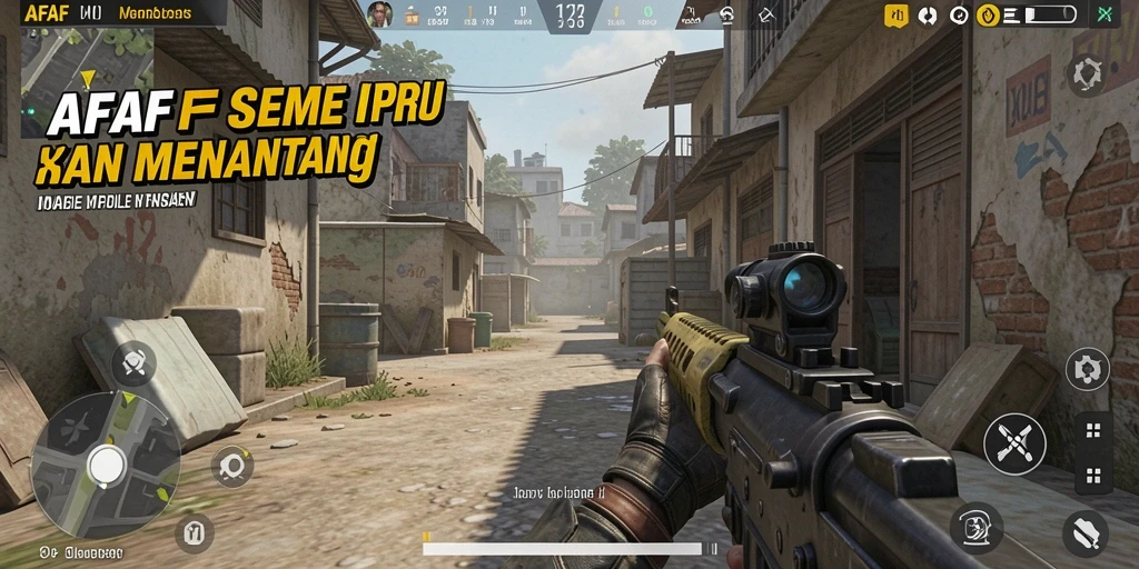 Skrinsut menunjukkan aksi seru dalam game FPS AFAF.