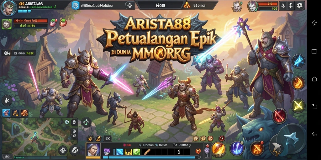 Tampilan gameplay ARISTA88 dalam dunia MMORPG yang luas dan menawan.