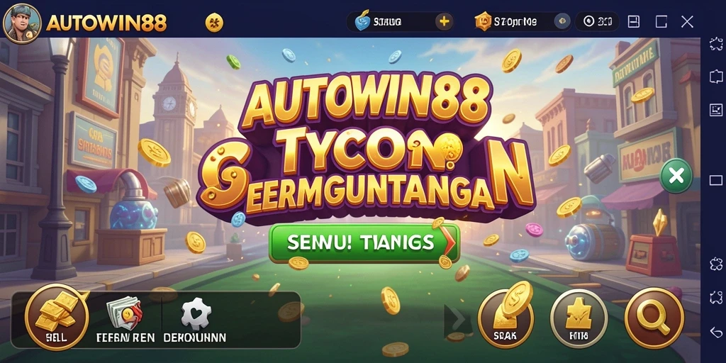 Tampilan gameplay seru AUTOWIN88 dalam manajemen bisnis Tycoon.