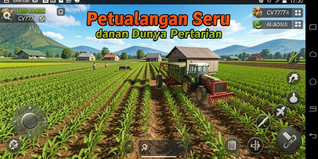 Tampilan menarik dari gameplay pertanian dalam CV777.