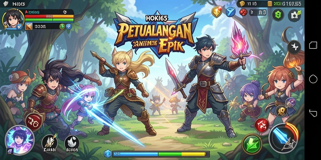 Tampilan menarik gameplay HOKI65 dengan karakter Anime.