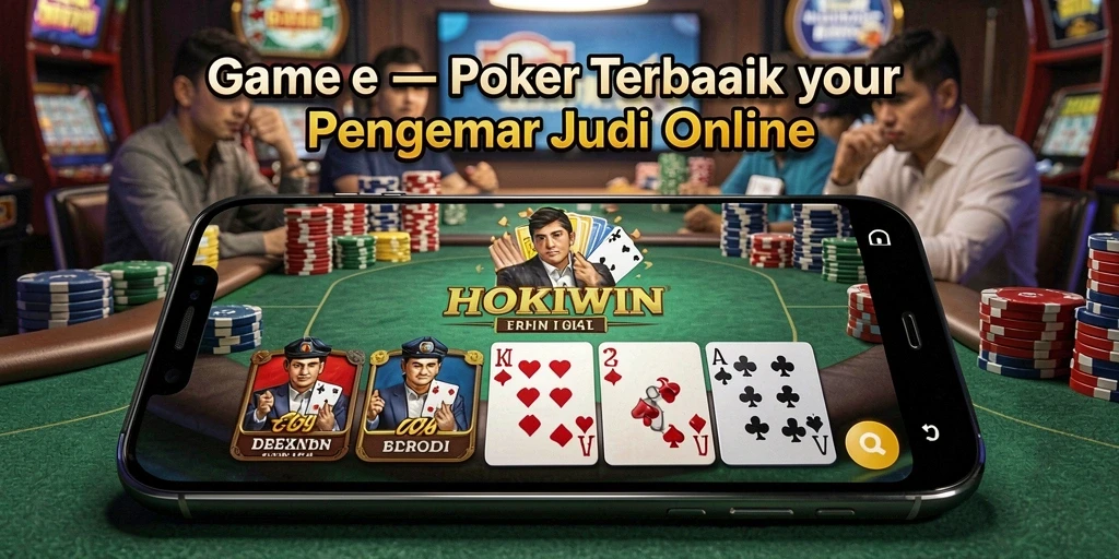 Tampilan gameplay poker seru di HOKIWIN.