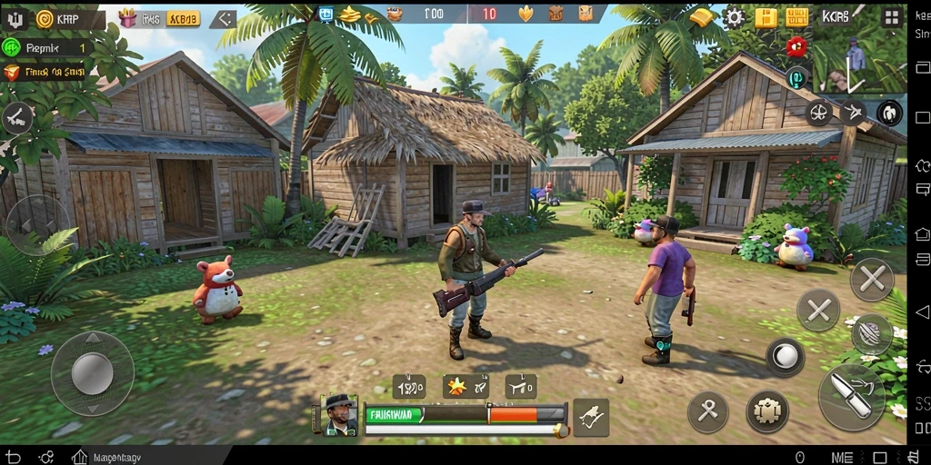 Tangkapan layar gameplay KKRP yang menampilkan aktivitas sehari-hari.