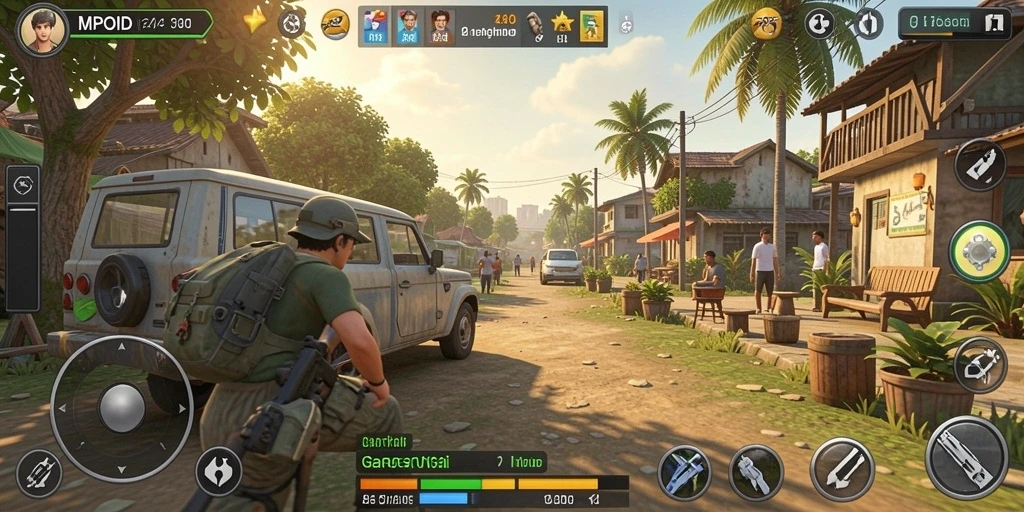 Tampilan menarik dari gameplay MPOID yang seru dan penuh warna.
