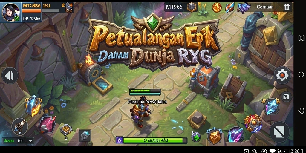 Screenshot gameplay <strong>MT966</strong> menunjukkan pertarungan seru di dunia RPG.