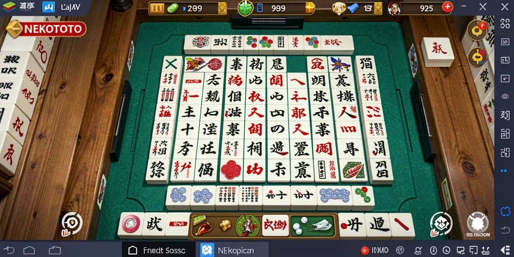 Tampilan gameplay NEKOTOTO dengan ubin Mahjong yang menawan dan menantang.