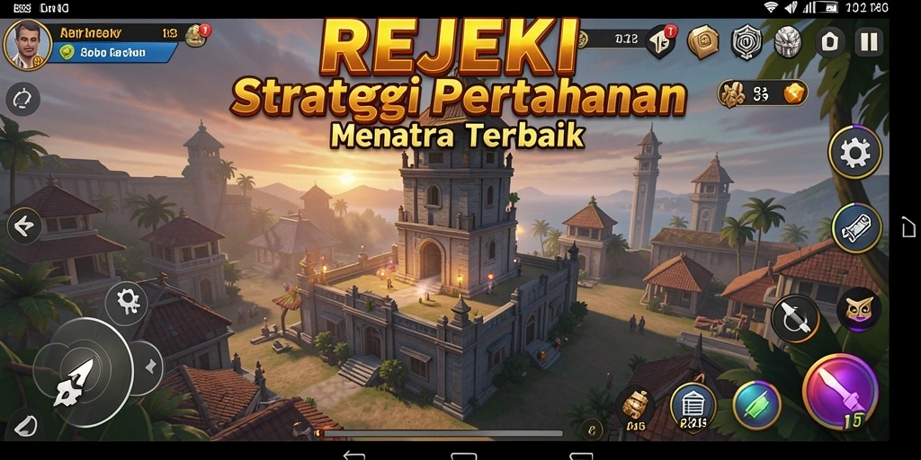 Screenshot menunjukkan gameplay menara pertahanan yang mendebarkan.