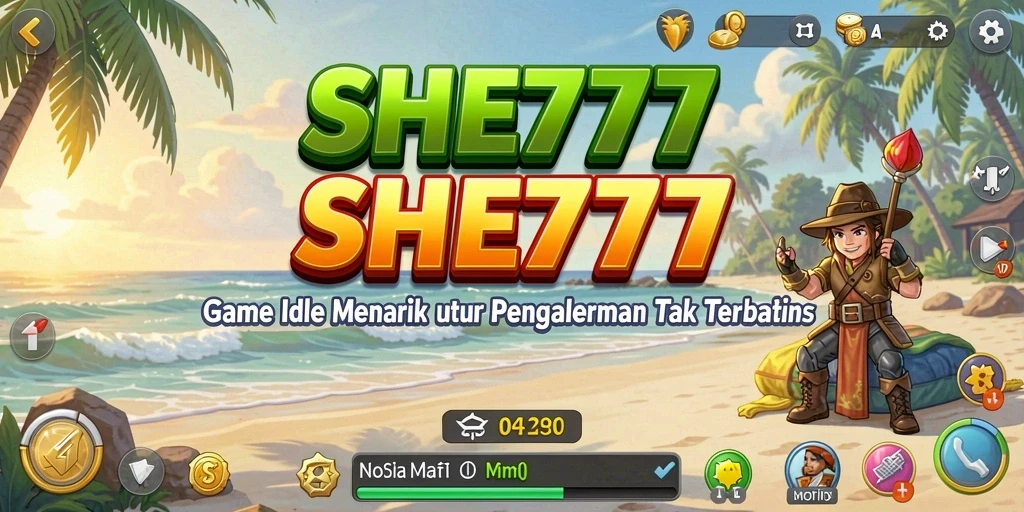 Screenshot gameplay SHE777 yang menunjukkan aksi idle yang menarik.