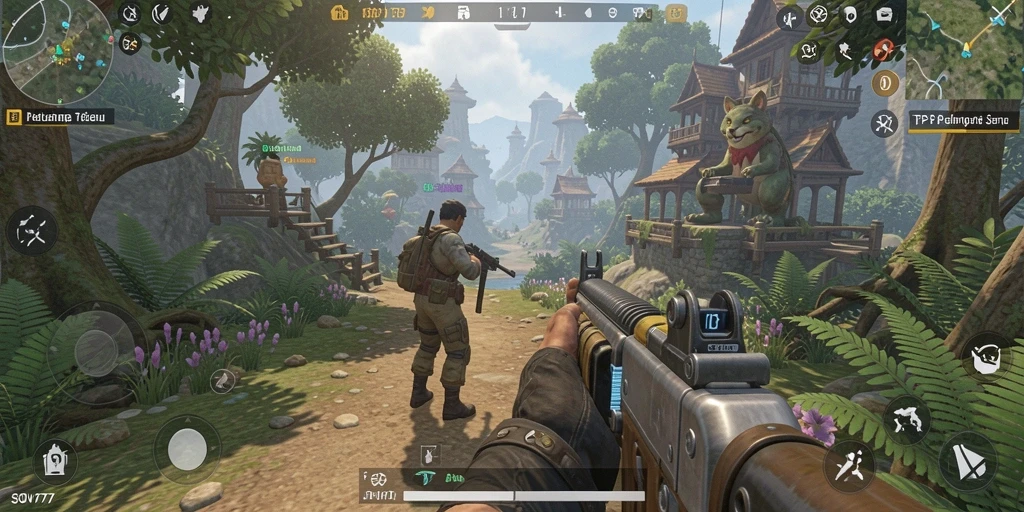 Tangkapan layar gameplay aksi dari SOV777 yang mendebarkan.