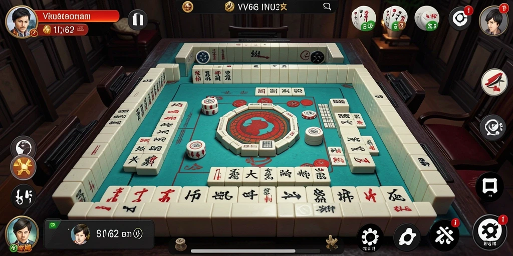Screenshot gameplay VV62 menampilkan tantangan Mahjong yang seru dan menarik.