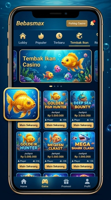 Tampilan utama aplikasi bebasmax dengan berbagai pilihan APK.